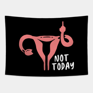 Not Today, Feminist Angry Uterus Tapestry