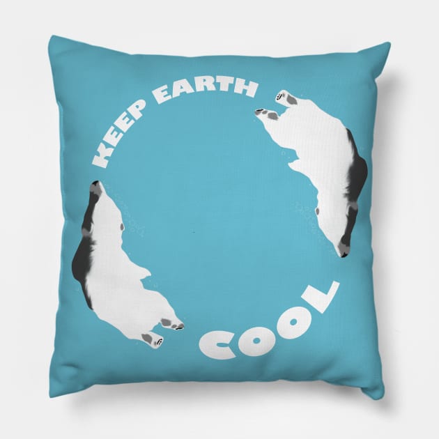 Polar Bear Keep the Earth Cool Pillow by AshStore