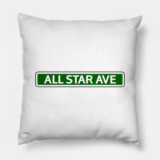 All star Ave Street Sign Pillow