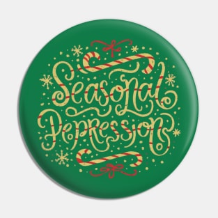 Seasonal Depression distressed vintage aesthetic Pin