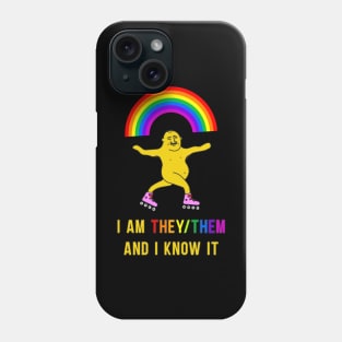 Gender neutral pronouns They Them (They/Them) for genderfluid non-binary people Phone Case