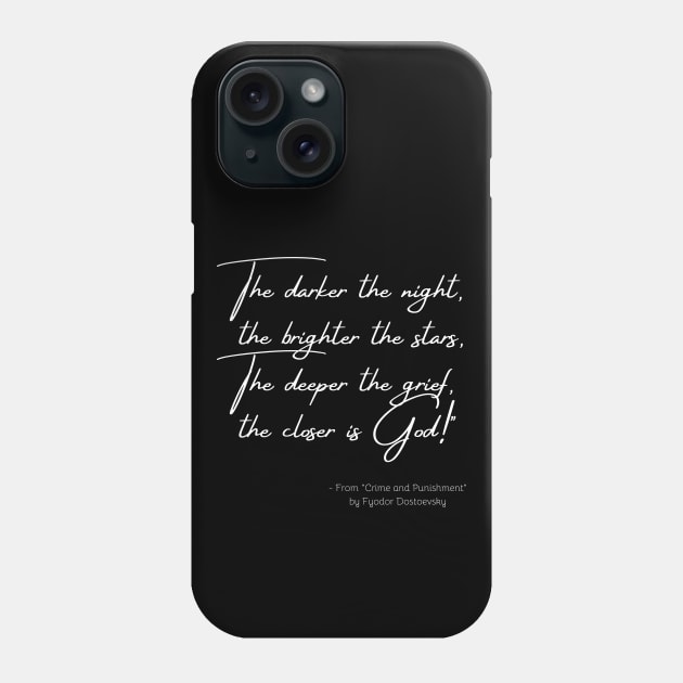 A Quote about Religion from "Crime and Punishment" by Fyodor Dostoevsky Phone Case by Poemit