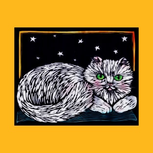 Starry Night Cat T-Shirt