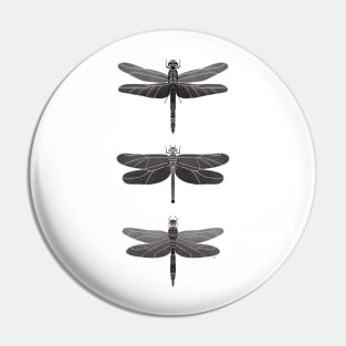 Dragonflies Pattern - Gray Palette Pin