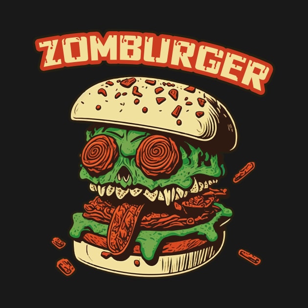 ZOMBURGER, Zombie Burger Illustration by MelihsDump