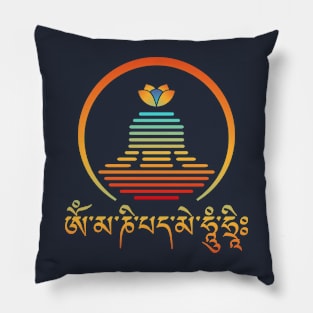 Om Manipadme Hum abstract design Pillow