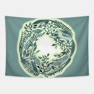 Leaf Wreath Tapestry