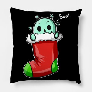 Boo Spirit In Christmas Chimney Sock Christmas Hallowxmas Pillow