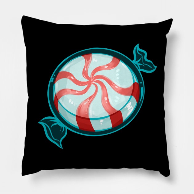 Peppermint Candy Pillow by Claire Lin