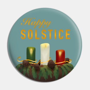 Happy Solstice Pin
