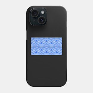 Blue Batik Triangle Pattern Phone Case