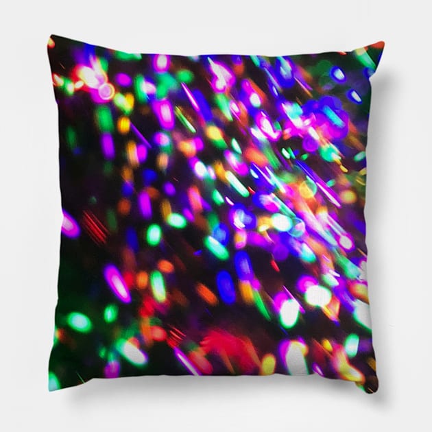 Color Lights In Motion no. 1 Pillow by Neil Feigeles