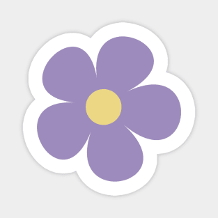 cute muted purple retro flower Magnet