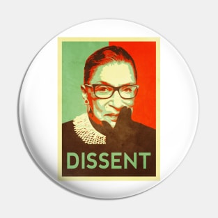 RBG Ruth Ginsburg - Hope Feminist Political T-Shirt Pin