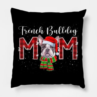 Cute Santa Scarf Dog French Bulldog Mom Christmas Dog Lover Pillow