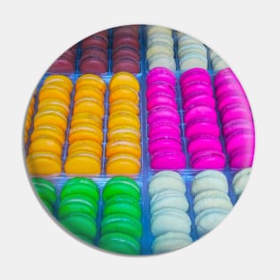 Colorful French Macarons Aesthetic Photo Artwork Pin
