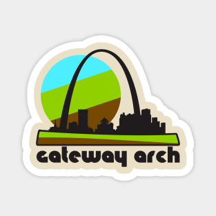 Retro Gateway Arch ))(( Tourist Souvenir National Park Design Magnet