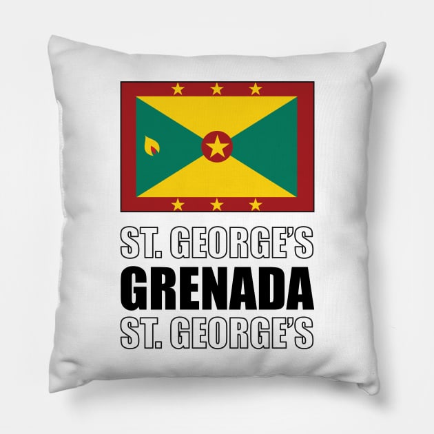 Flag of Grenada Pillow by KewaleeTee