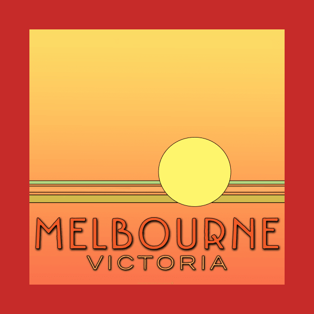 Melbourne Victoria Sunset by seadogprints