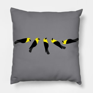 Tumbling yellow-headed blackbirds Pillow
