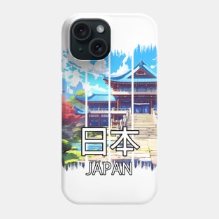 Japanese Temple Landscape – Anime Shirt Phone Case