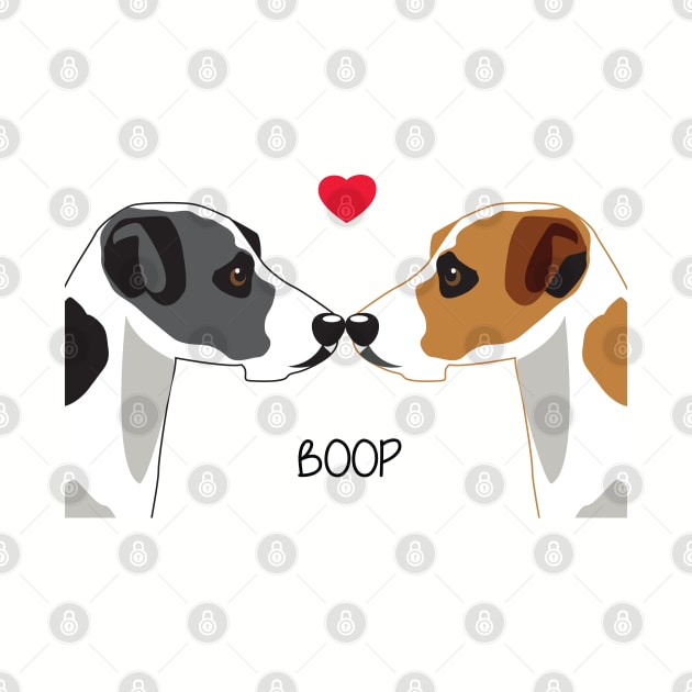 Jack Russel Terrier Dog Boop I Love You by HotPinkStudio.Me