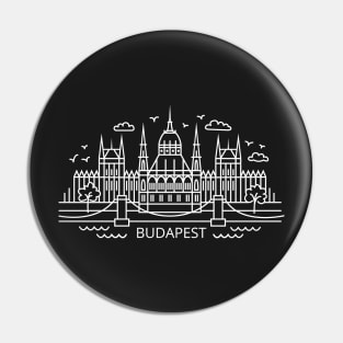 Budapest line art Pin