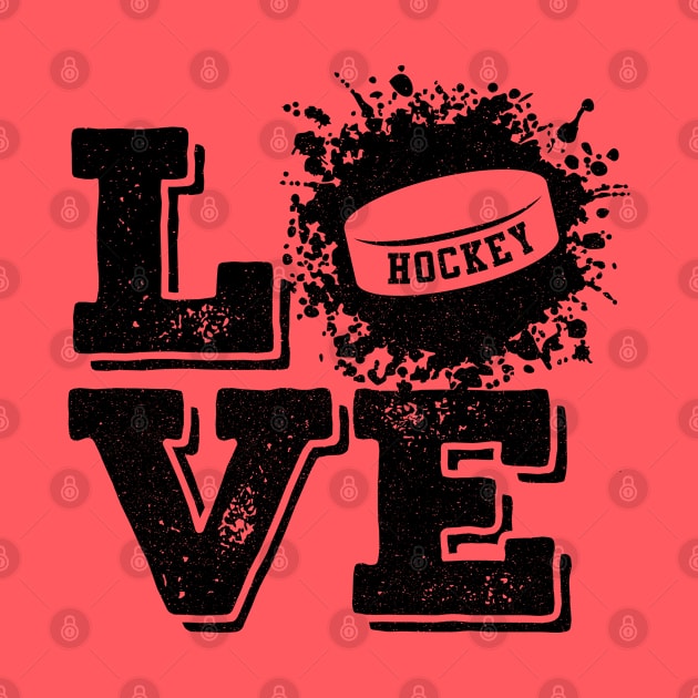 Love Hockey - Hockey Gift Tee by Horskarr