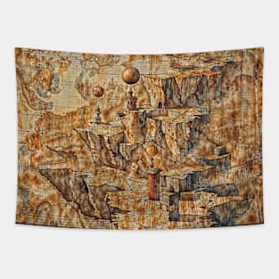Celestial Art: Abstract Designs Tapestry