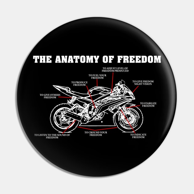 The Anatomy Of Freedom T shirt For Biker Pin by Kaileymahoney