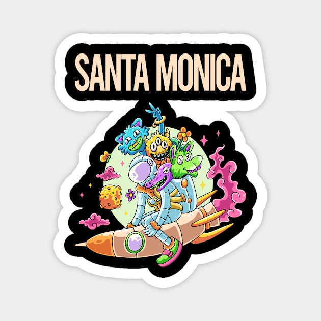 Happy Monsters Santa Monica Magnet by rosenbaumquinton52