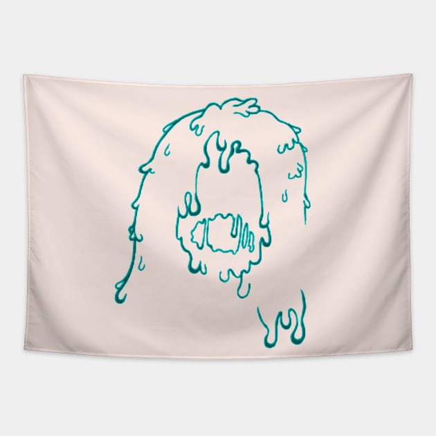 Turquoise Slime Tapestry by LukahDrawsShit