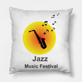 Saxophone used in jazz music Pillow