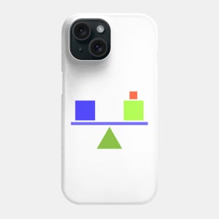 clear shapes balance light colors squares Phone Case