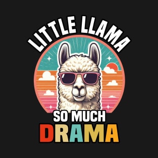 Little Llama So Much Drama, Cool Kids Matching Family T-Shirt