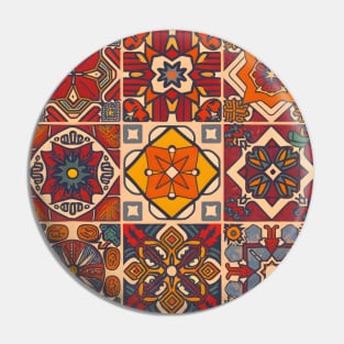 Boho style circle design with moroccan tile pattern Pin