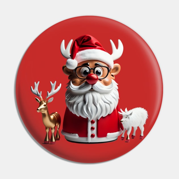 Funny Santa Claus Pin by Virshan