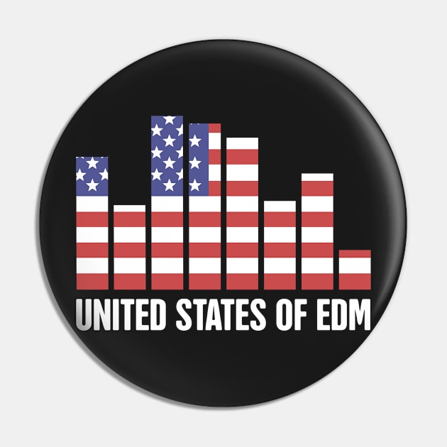 Patriotic USA Flag – United States of EDM Pin by MeatMan