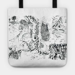 Middle Earth Map LOTR Tote