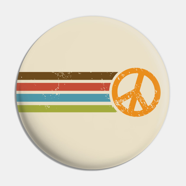 Download Retro Peace Stripes 70s Vintage Color Palette Vintage Pin Teepublic