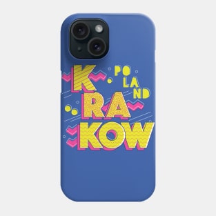 Retro 90s Krakow, Poland Phone Case