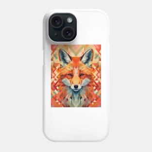 Spectrum Fox: Radiant Op Art Red Fox Design Phone Case