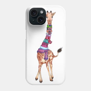 Cold Outside - Cute Giraffe Illustration Phone Case