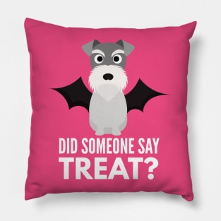 Schnauzer Halloween Trick or Treat Pillow