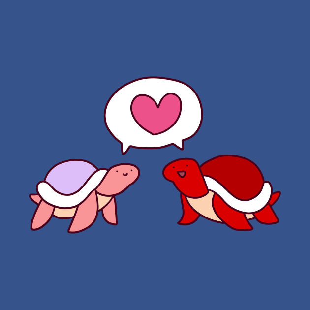 Red and Pink Love Turlte by saradaboru