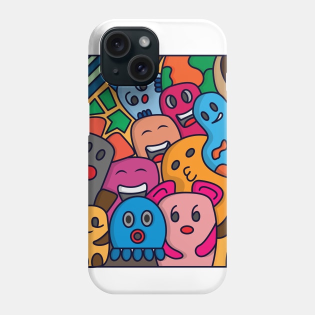 Doodle vector art Phone Case by Quenini