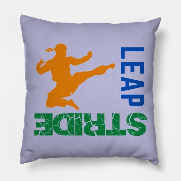 Leap and Breakthrough Pillow by Rissenprints