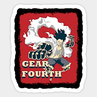 This is Luffy in gear 4 (Snakeman) Sticker for Sale by Gliphel