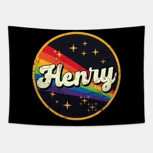 Henry // Rainbow In Space Vintage Grunge-Style Tapestry