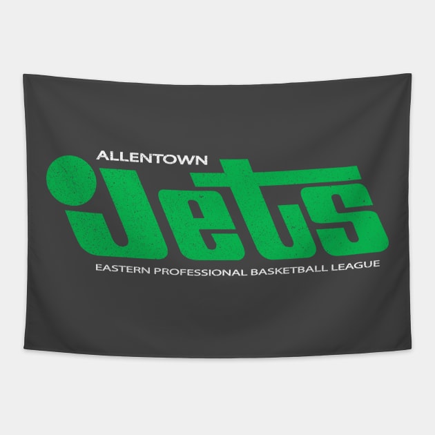 DEFUNCT - Allentown Jets Retro Basketball Tapestry by LocalZonly